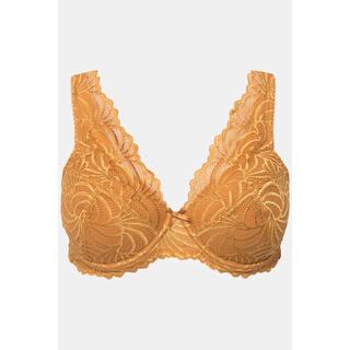 Ulla Popken  Reggiseno con ferretto, ricami, mezze coppe e microfibra, coppa C-D 