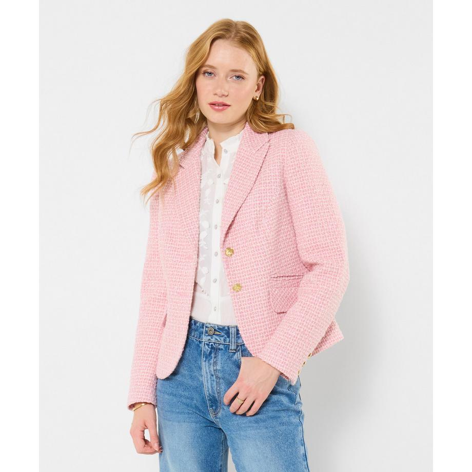 Boucléjacke mit Kragen