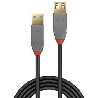 LINDY  36761 USB Kabel 1 m USB 3.2 Gen 1 (3.1 Gen 1) USB A Schwarz 