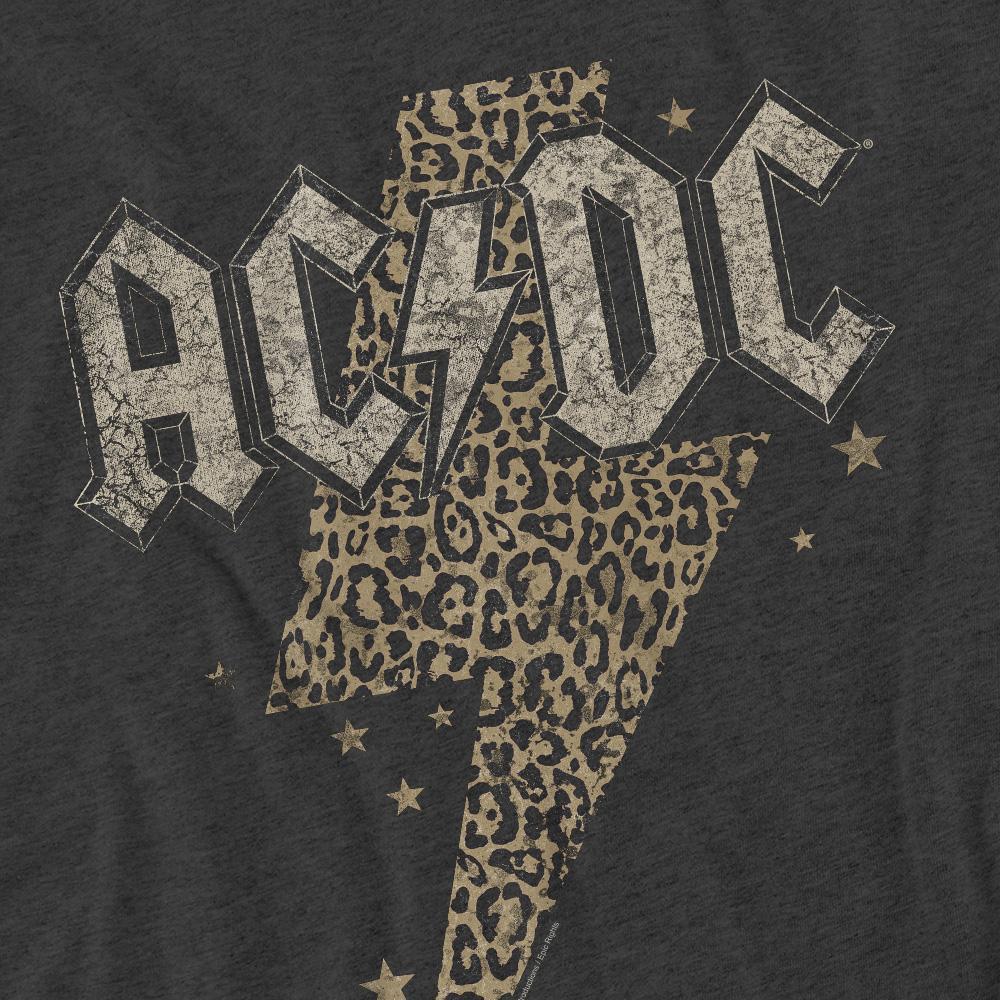 AC/DC ACDC Leopard Print Lightning Bolt T-Shirt  