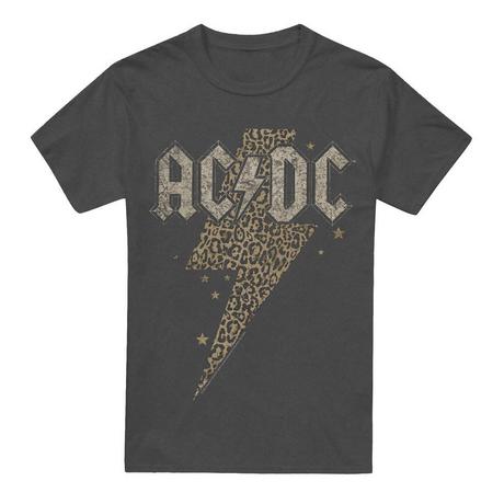 AC/DC ACDC Leopard Print Lightning Bolt T-Shirt  
