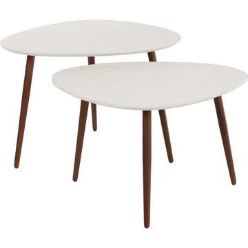 Table basse triangulaire en pierre (Ensemble de 3)