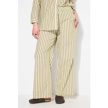 Pantalon rayé, coupe Wide Legs et taille élastique