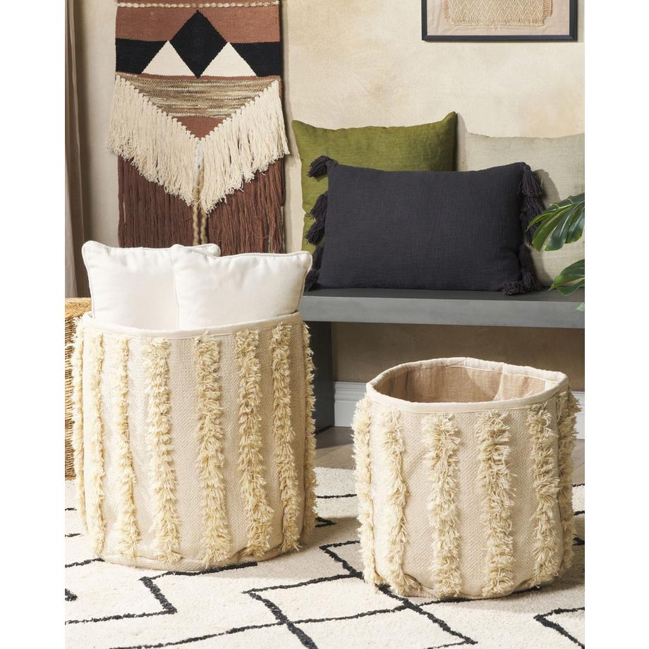 Beliani Korb en Cotone Boho KAKKI  