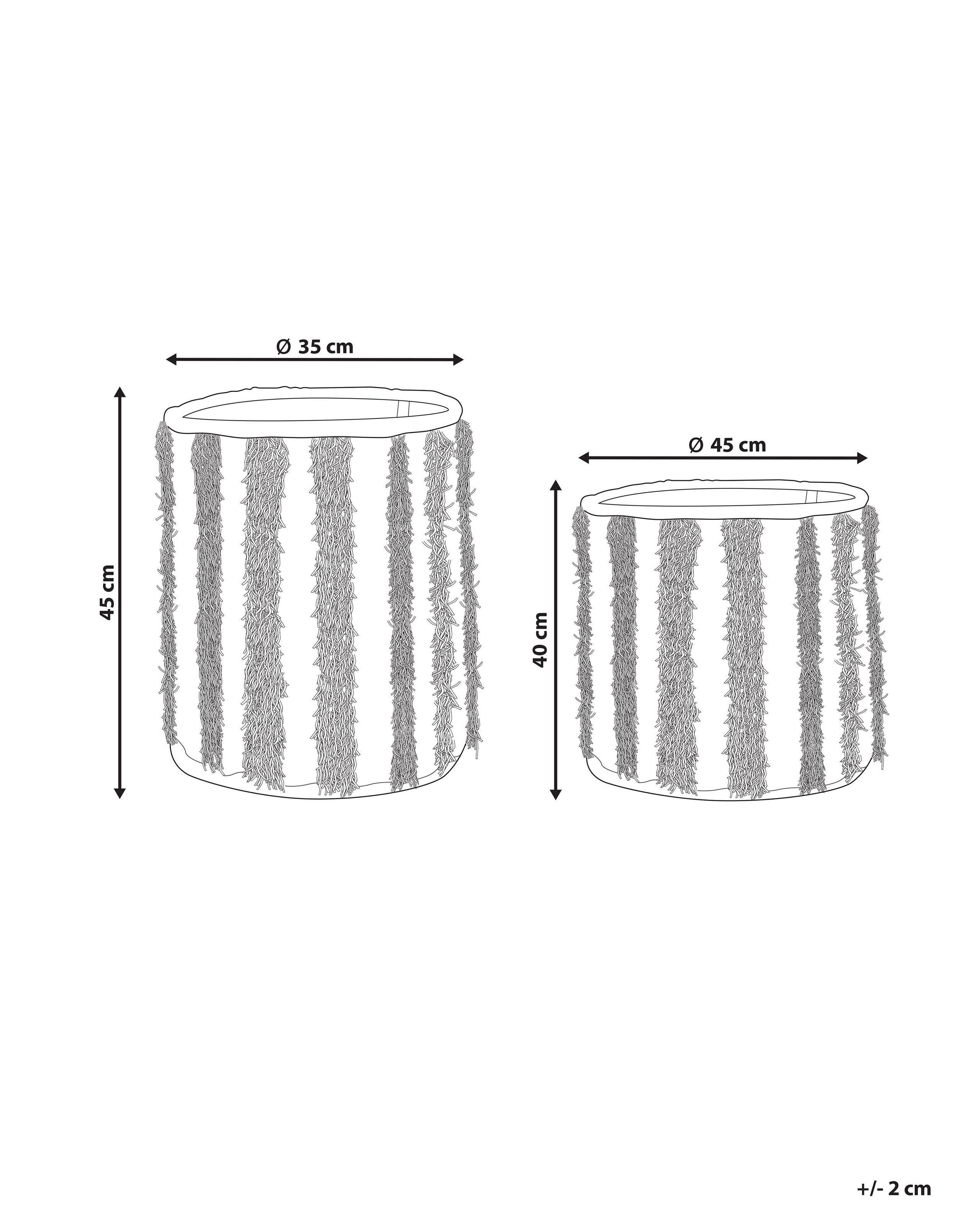 Beliani Korb en Cotone Boho KAKKI  