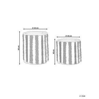 Beliani Korb en Cotone Boho KAKKI  