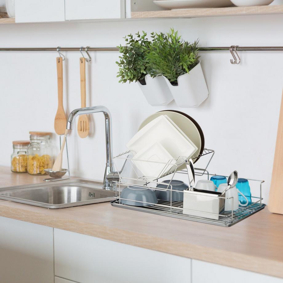 B2X Scolapiatti con cestello per posate  