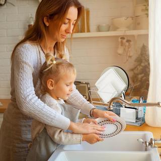 B2X Geschirrkorb mit Besteckkorb  