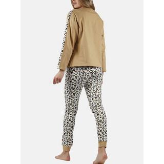 Admas  Completo pigiama pantaloni top maniche lunghe Minnie Leopardo Disney 