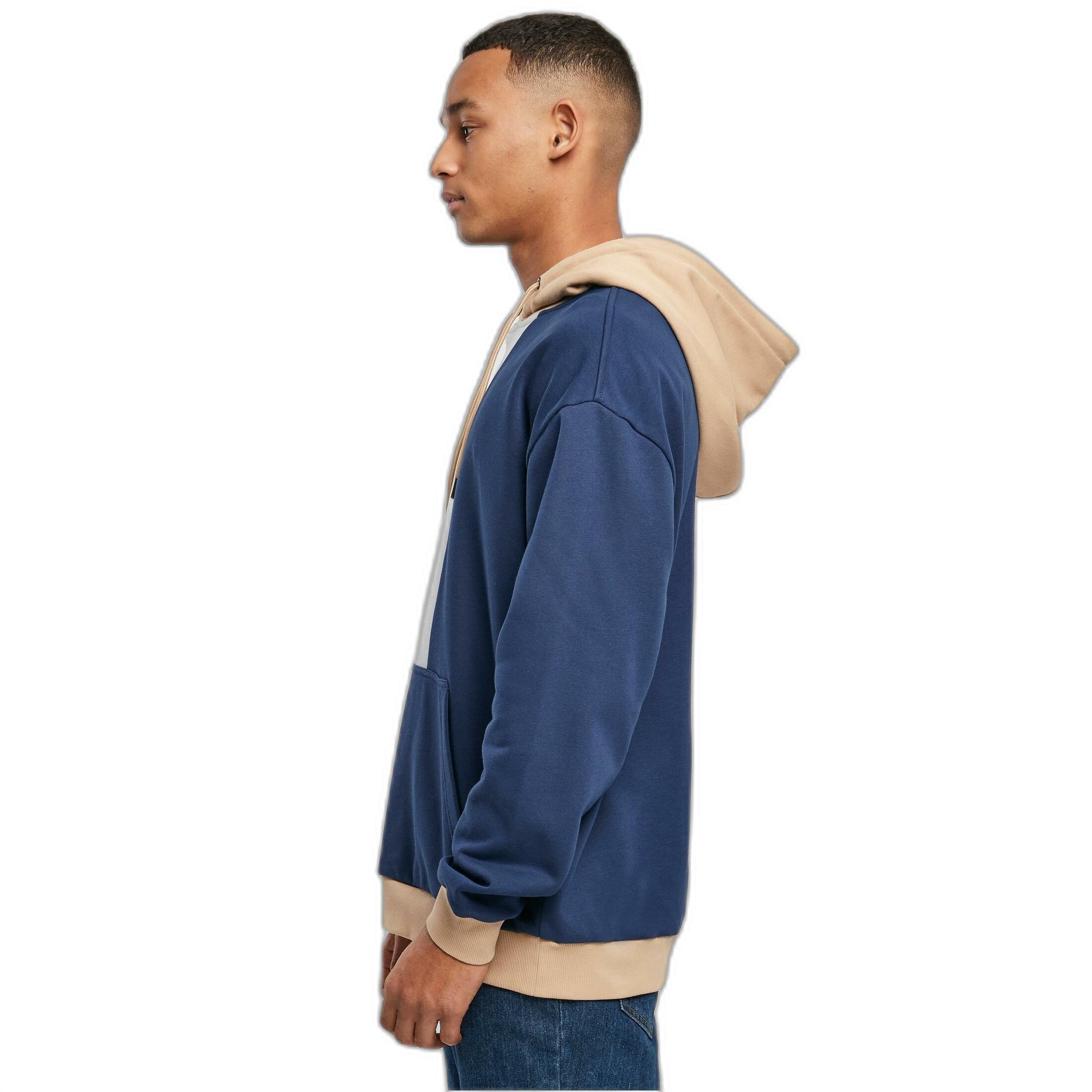 URBAN CLASSICS  kapuzenpullover oversized color block 