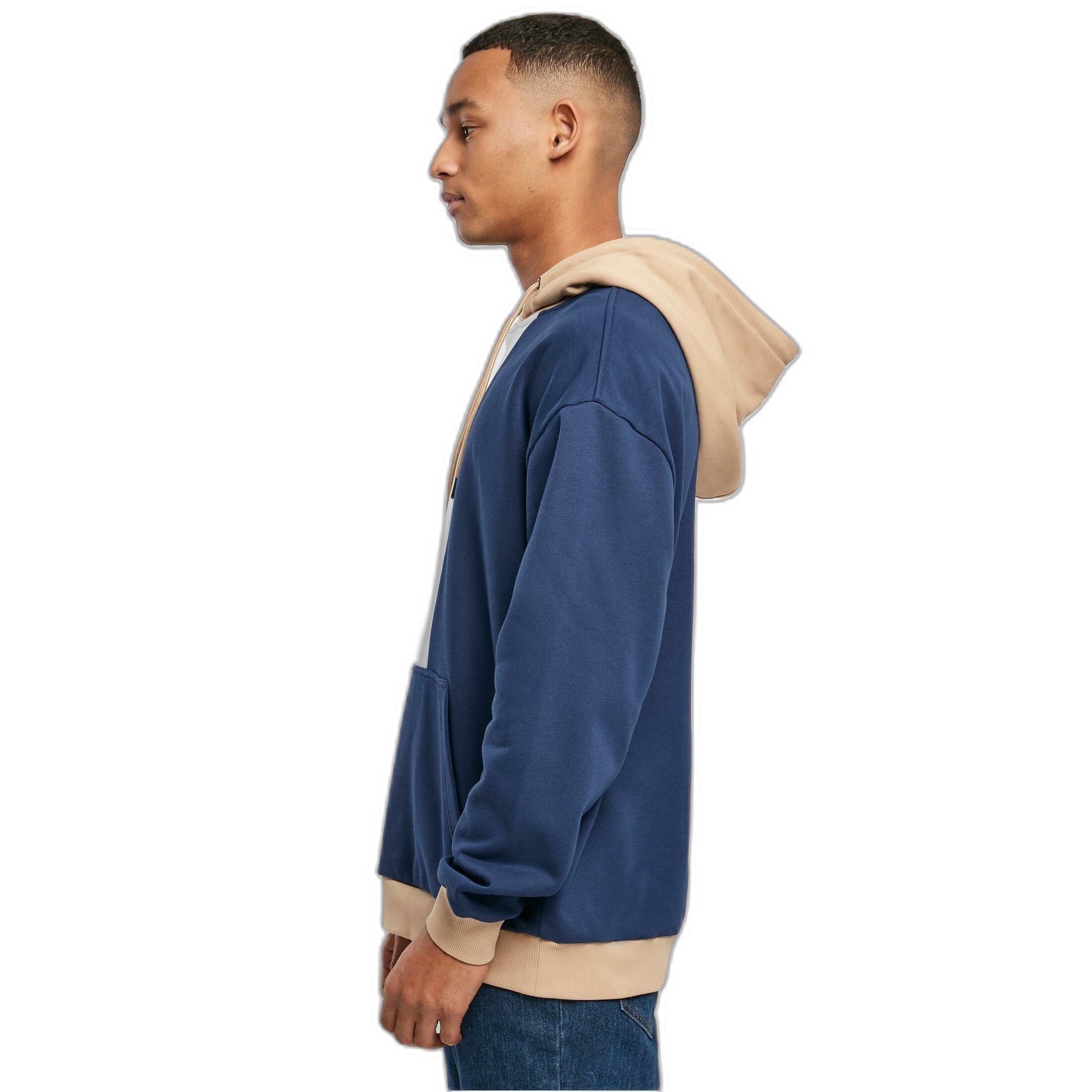 URBAN CLASSICS  kapuzenpullover oversized color block 