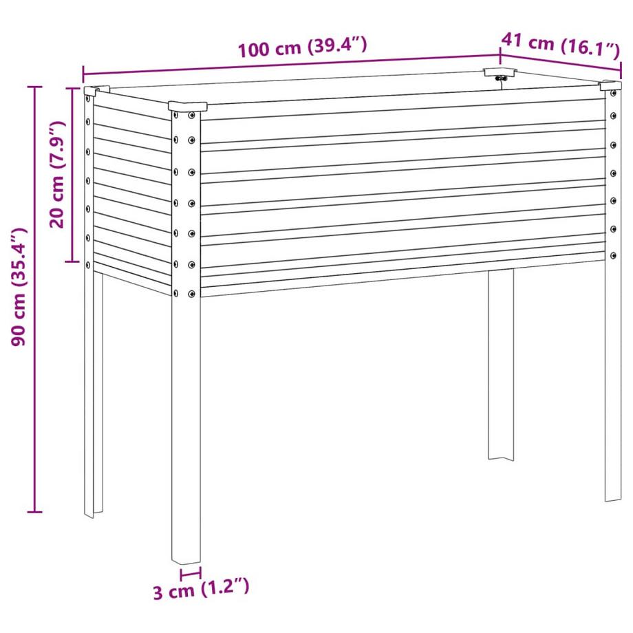 VidaXL Jardinière acier  