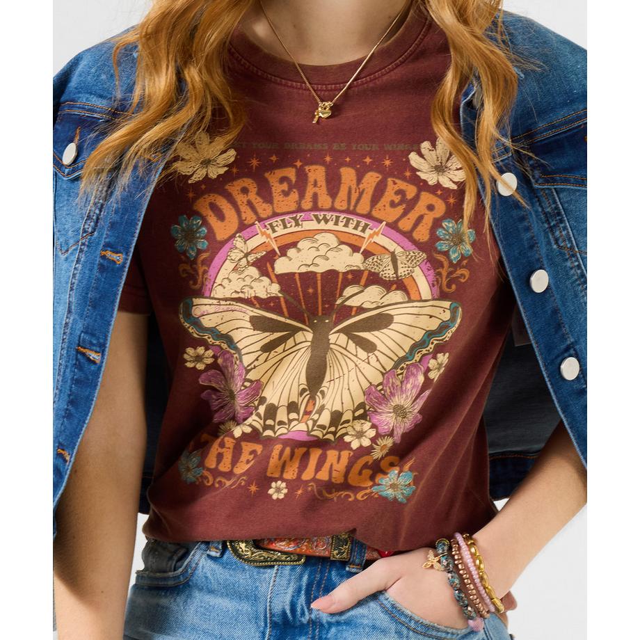 Joe Browns Retro-Stil Schmetterlingsmotiv T-Shirt  