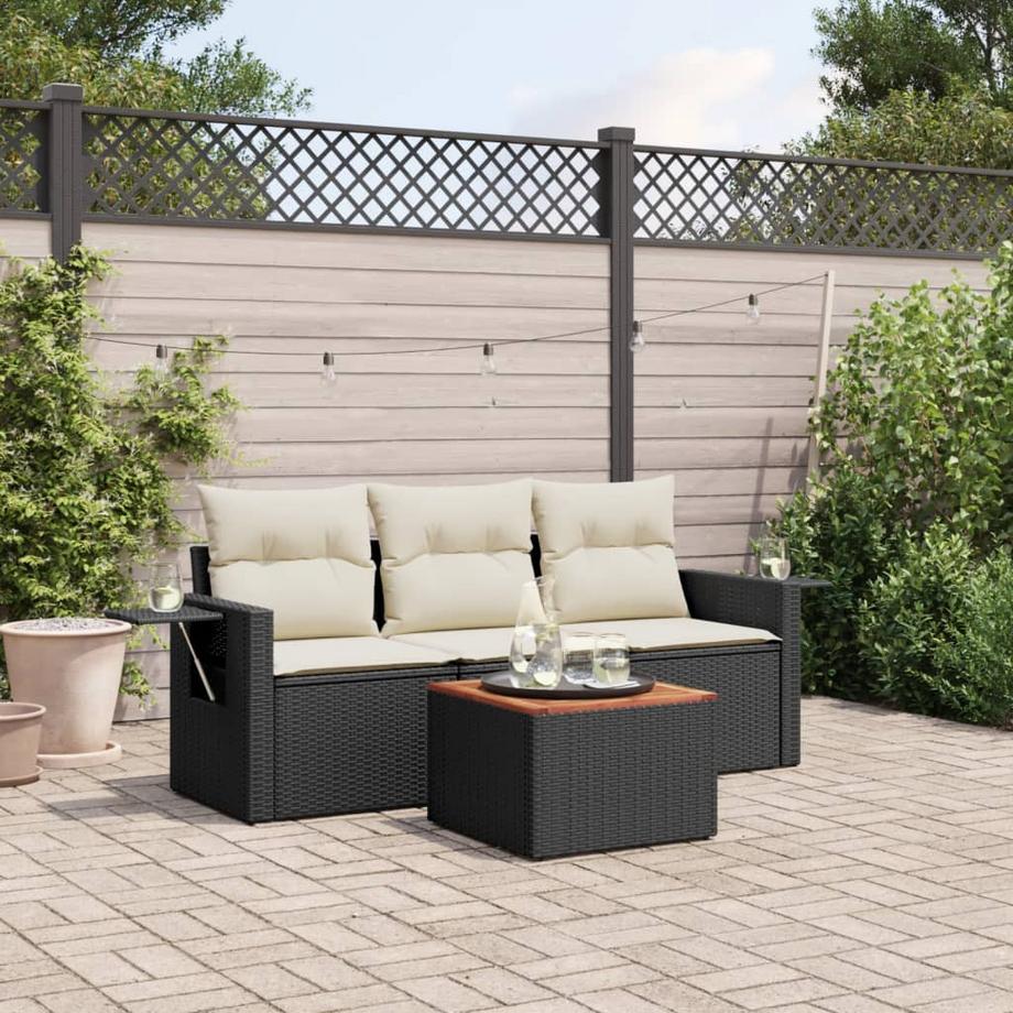 VidaXL set divano da giardino Polirattan  