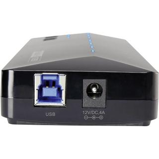 Renkforce  RF-3806034 hub & concentrateur USB 3.2 Gen 1 (3.1 Gen 1) Type-B 5000 Mbit/s Noir 