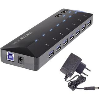 Renkforce  RF-3806034 hub & concentrateur USB 3.2 Gen 1 (3.1 Gen 1) Type-B 5000 Mbit/s Noir 