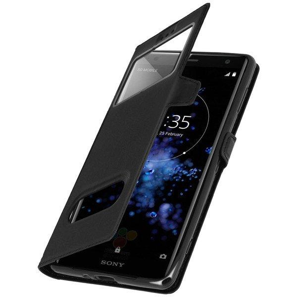 Avizar  Étui folio fenêtres Xperia XZ2 - Noir 