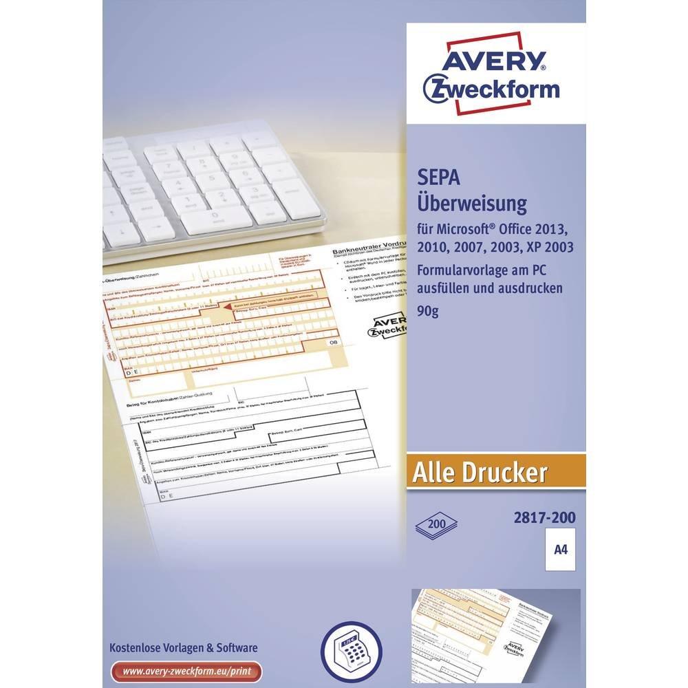 Avery-Zweckform  Avery Zweckform Überweisung/Zahlschein, A4 