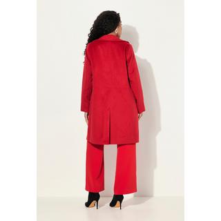 Ulla Popken Cappotto Misto Lana Collo Alto  