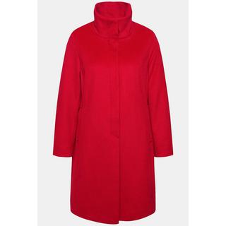 Ulla Popken Cappotto Misto Lana Collo Alto  