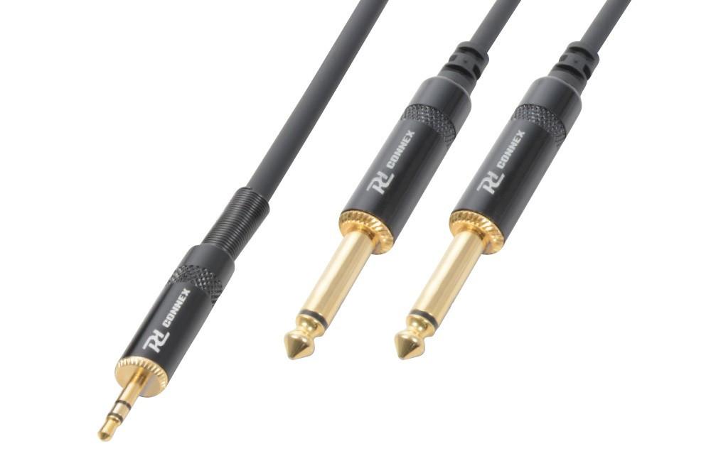 PD-Connex  PD-Connex 177133 Audio-Kabel 3 m 3.5mm 2 x 6.35mm Schwarz 