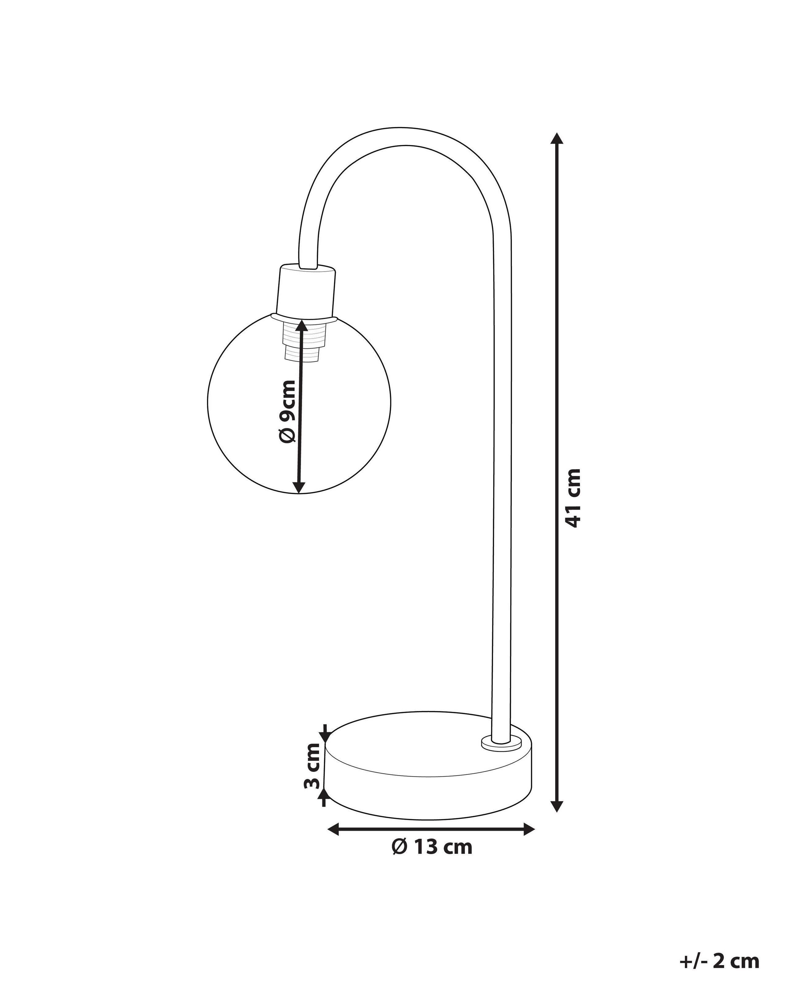 Beliani Lampe à poser en Acier Glamour RAMIS  