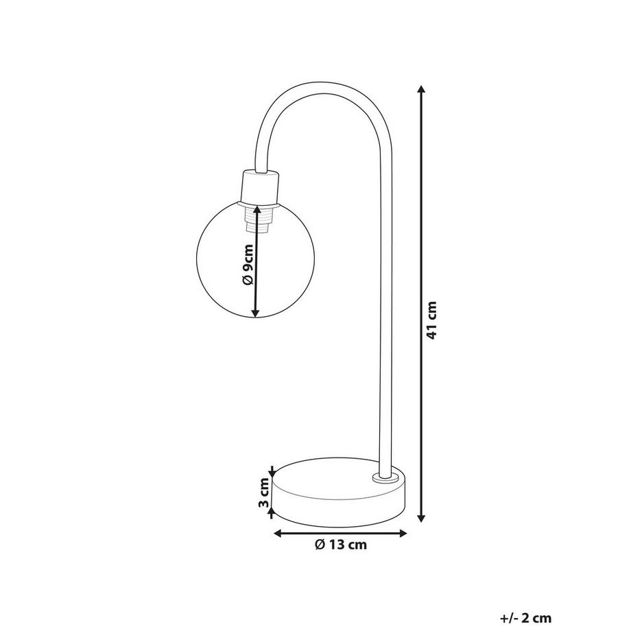 Beliani Lampe à poser en Acier  RAMIS  