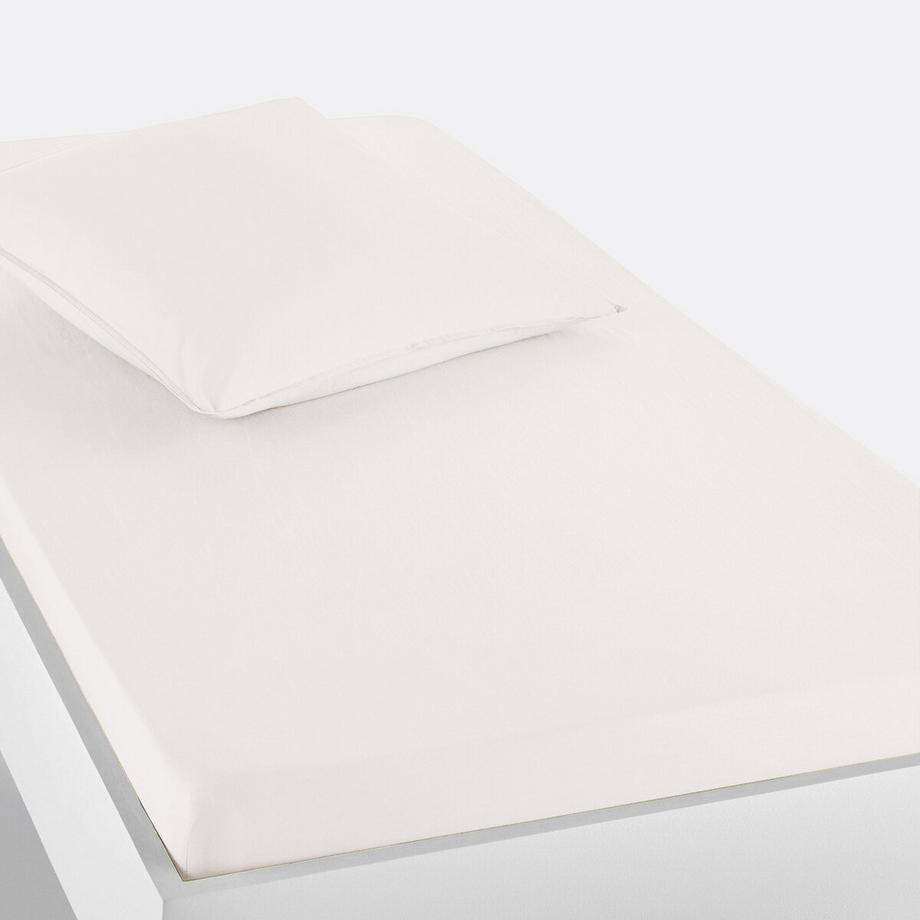Drap housse enfant uni en coton lavé
