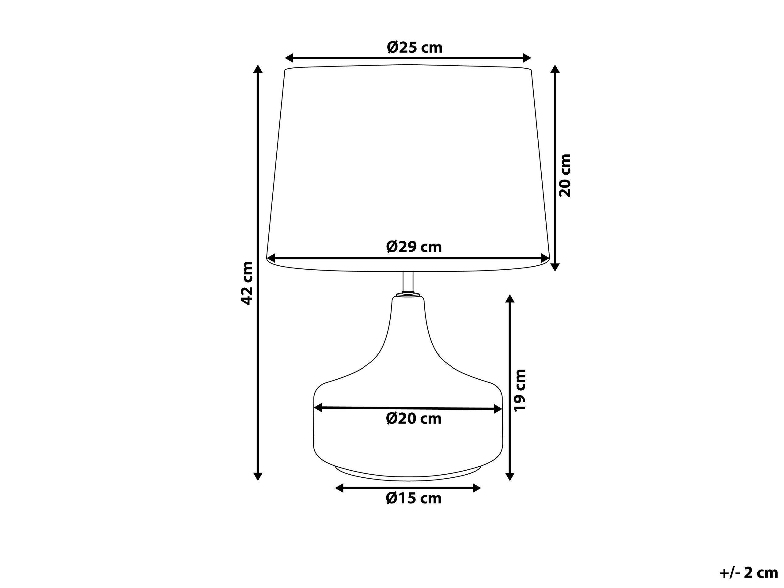 Beliani Tischleuchte aus Glas Modern ERZEN  