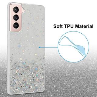 Cadorabo  Housse compatible avec Samsung Galaxy S21 5G - Coque de protection en silicone TPU flexible avec paillettes scintillantes 