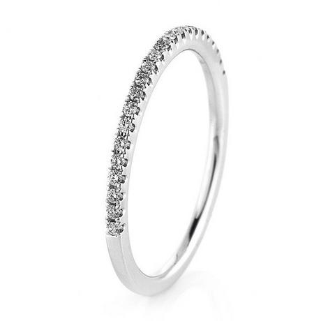 MUAU Schmuck  Bague mémoire or blanc 750/18K diamant 0,14ct. 