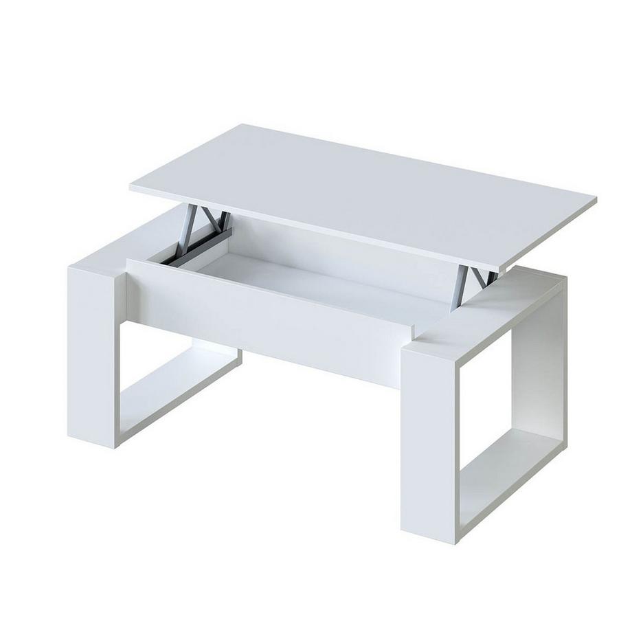 Calicosy Design Couchtisch mit hochklappbarer Tischplatte L102 cm - Ciara  