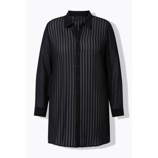 Ulla Popken Camicetta Righe Trasparenti Maniche Lunghe  