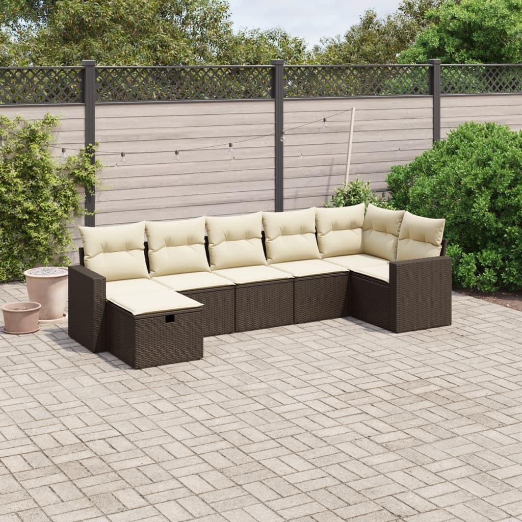 VidaXL set divano da giardino Polirattan  