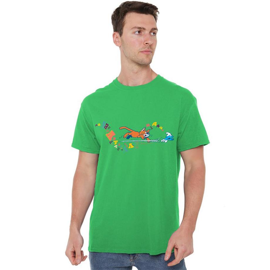 Les Stroumpfs  T-ShirtMotif Azraël Motiftyle Scène De Suite 
