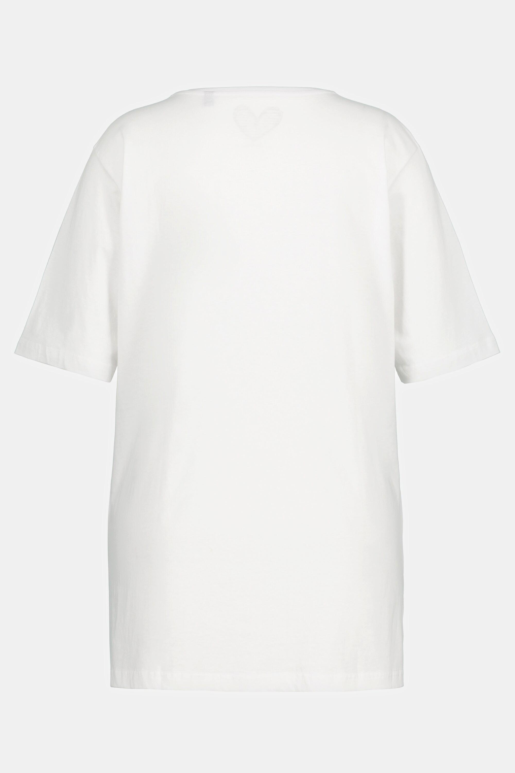 Ulla Popken  T-shirt dalle linee morbide con scollo a V e mezze maniche 