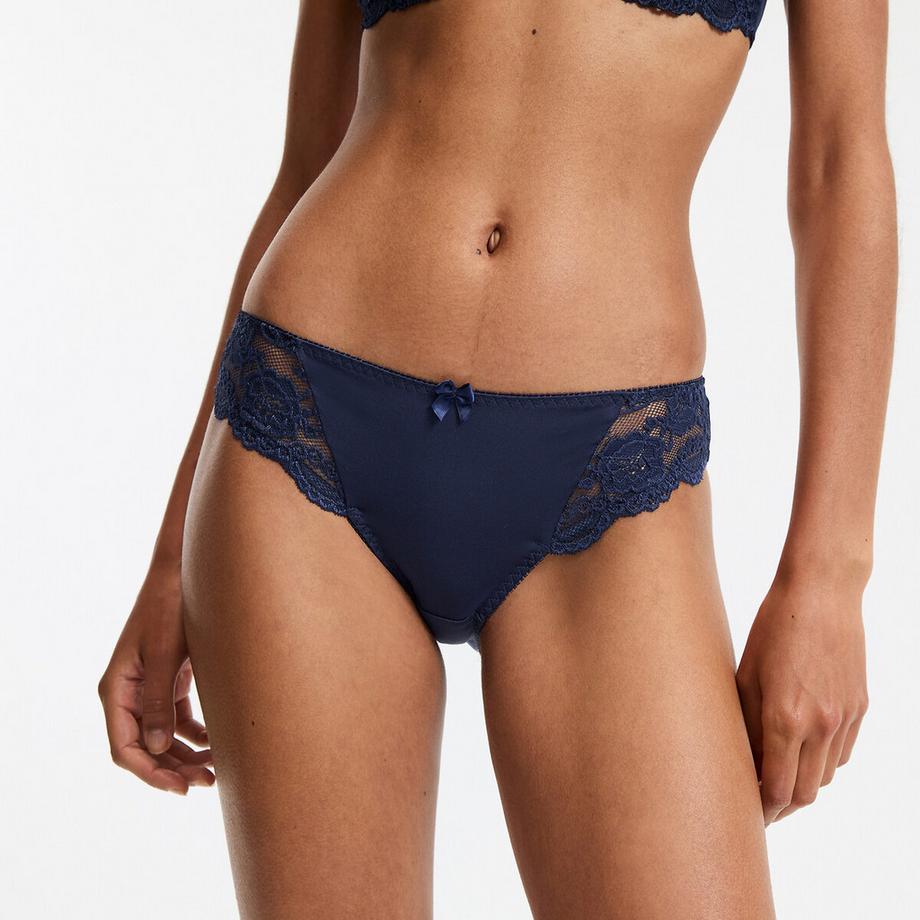 Lot de 2 slips en dentelle et microfibre Anthea