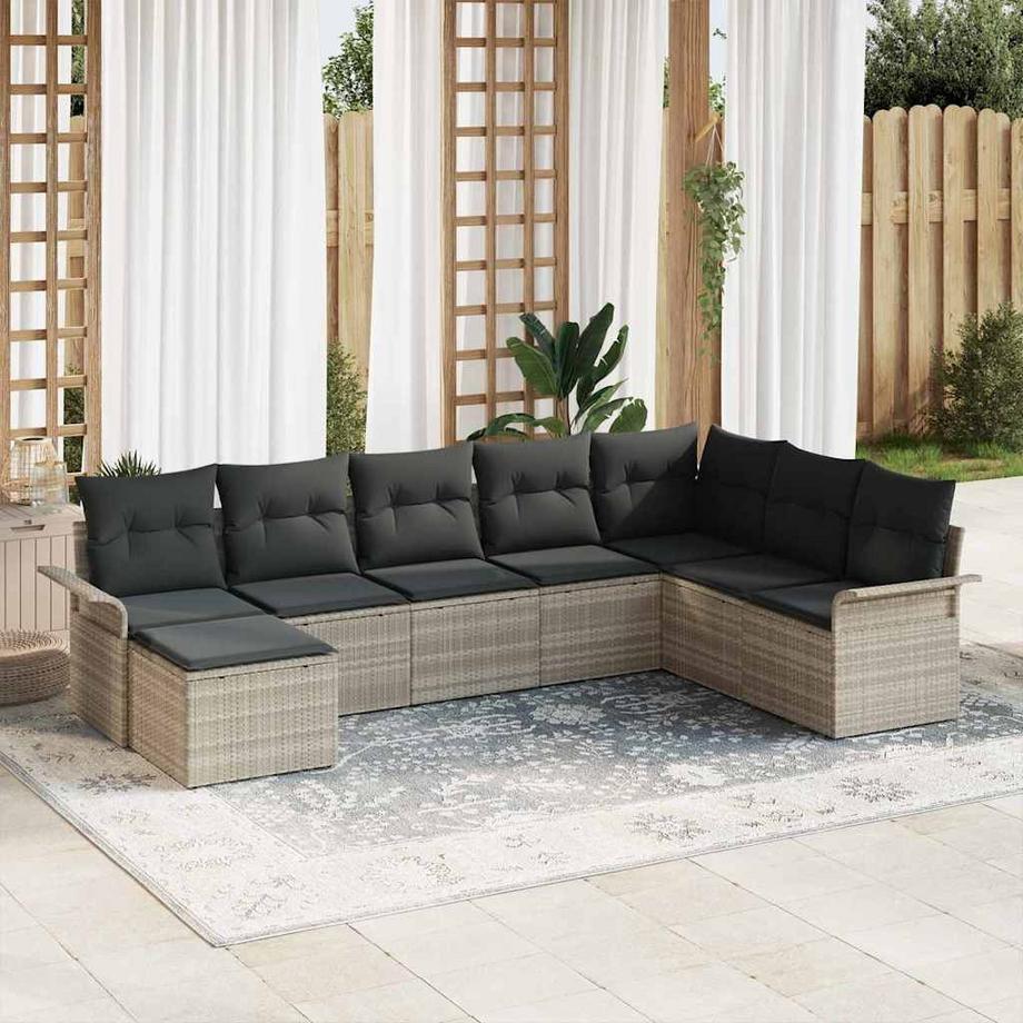 VidaXL Canapé de jardin poly rattan  