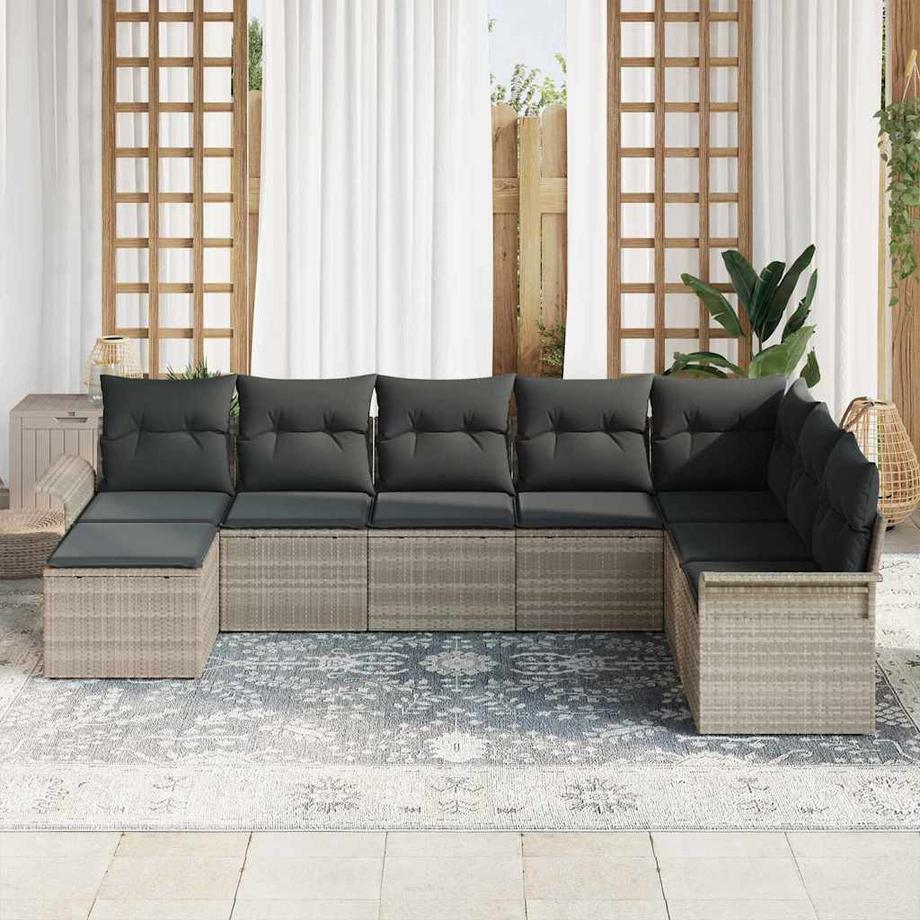 VidaXL Canapé de jardin poly rattan  