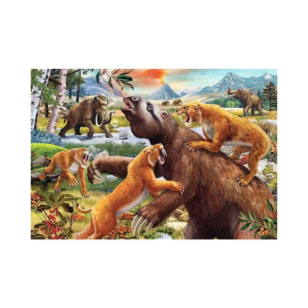 Ravensburger  Ravensburger Kinderpuzzel 2x24 stukjes Wilde oertijddieren 
