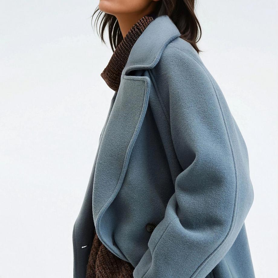 La Redoute Collections Cappotto lungo Chiusura asimmetrica  