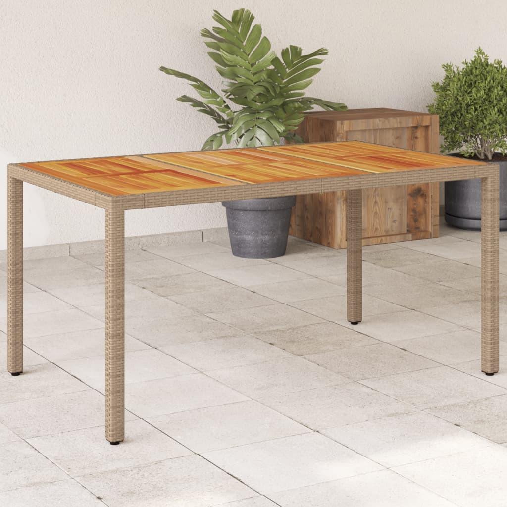 VidaXL Table de jardin rotin synthétique  