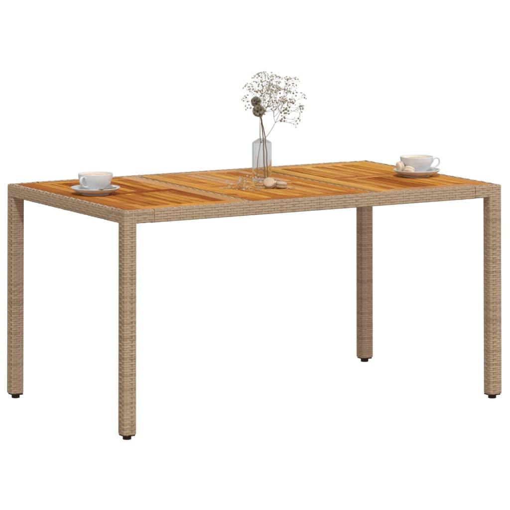 VidaXL Table de jardin rotin synthétique  