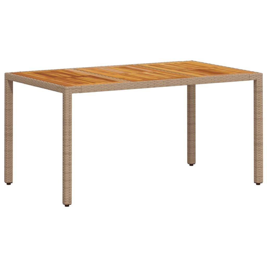 VidaXL Table de jardin rotin synthétique  