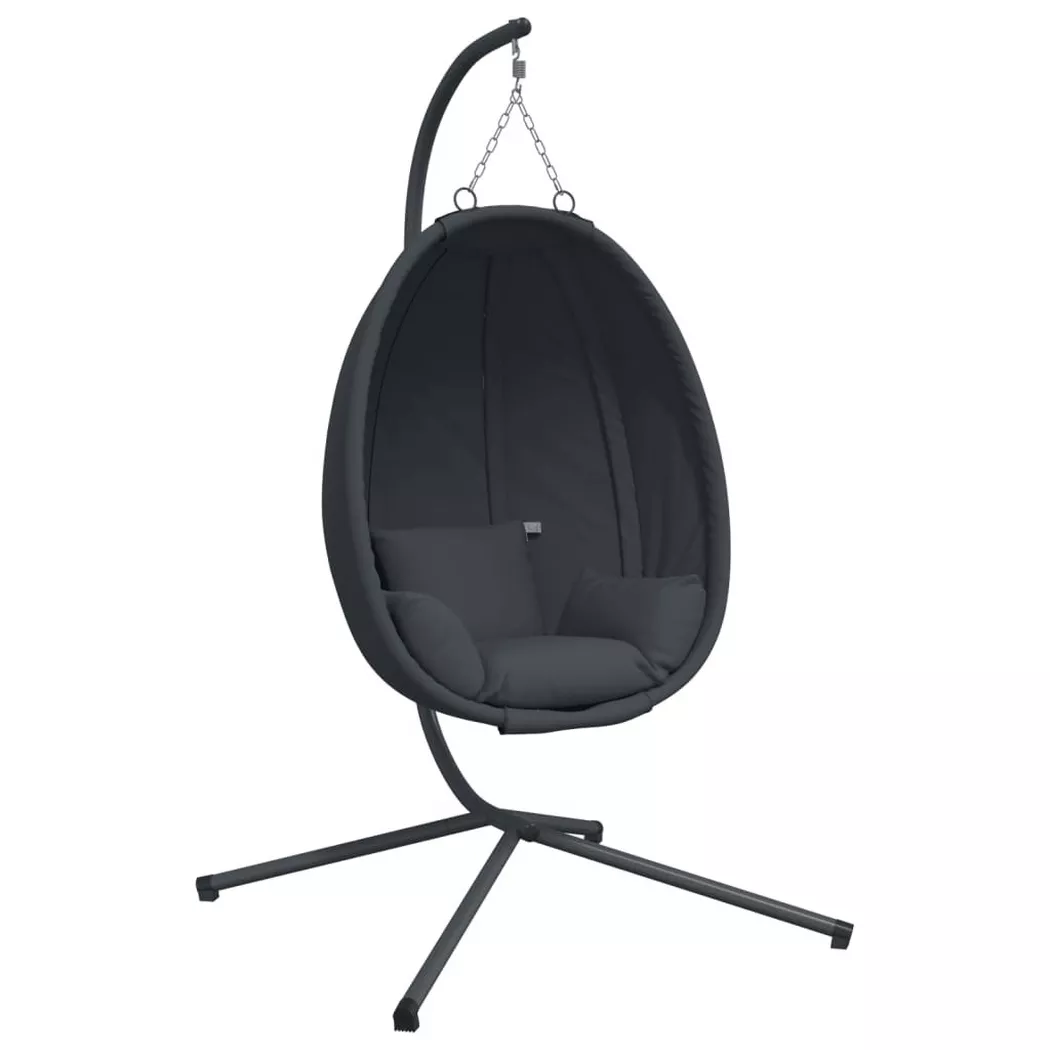 VidaXL - sedia a uovo sospesa Tessuto, One Size, Grigio