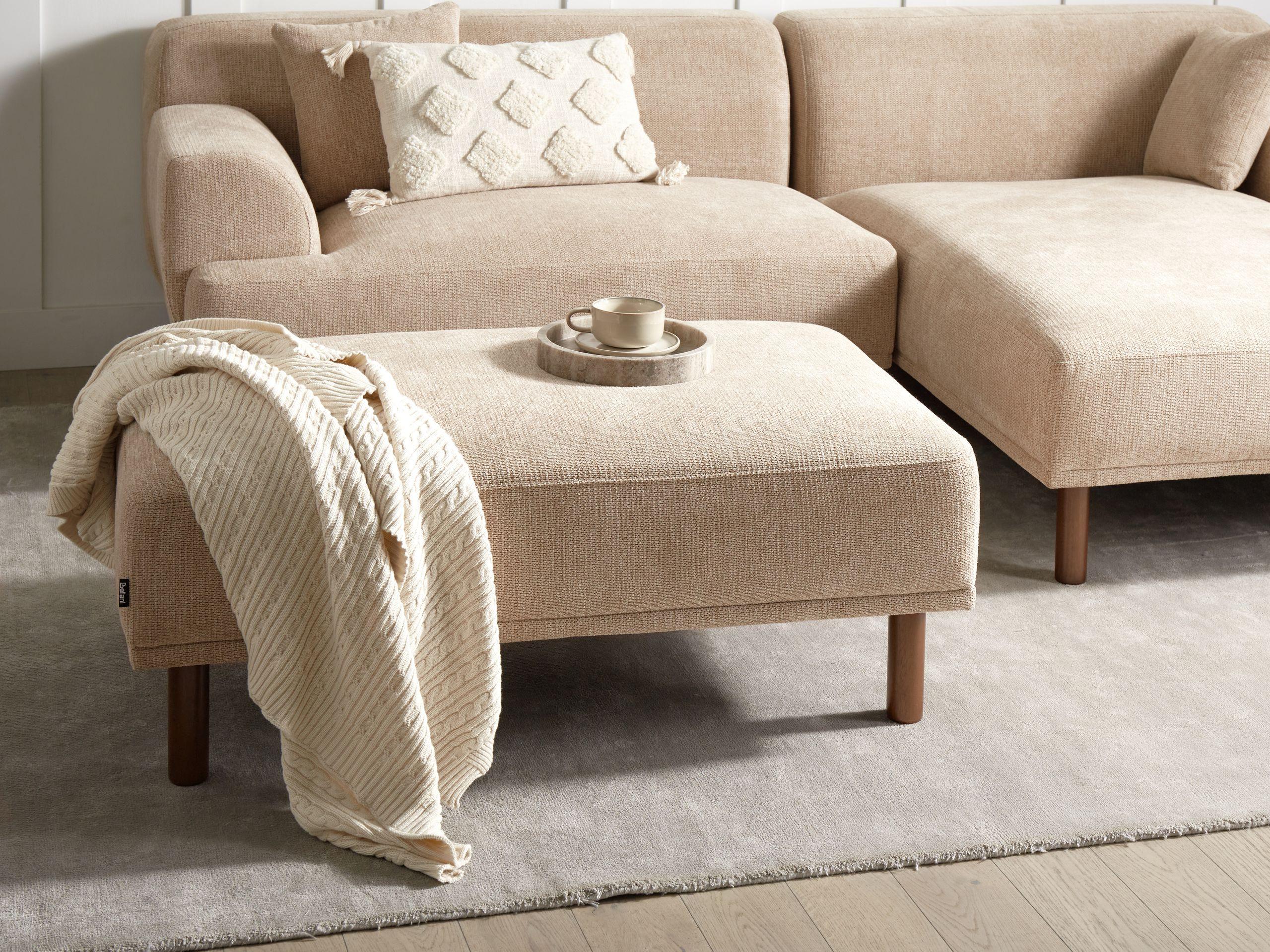 Beliani Ottomane aus Stoff Modern HOLT  