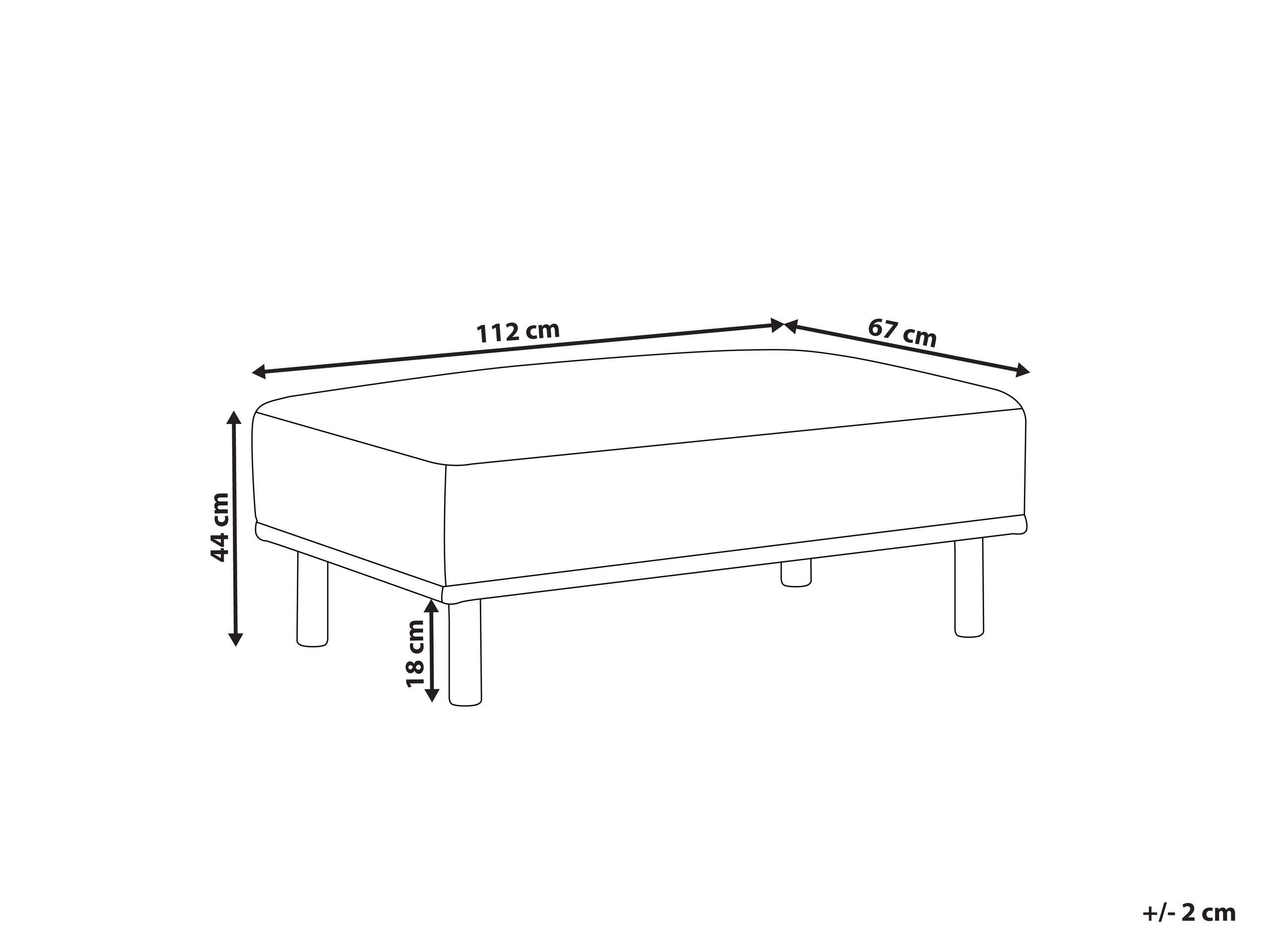 Beliani Ottomane aus Stoff Modern HOLT  