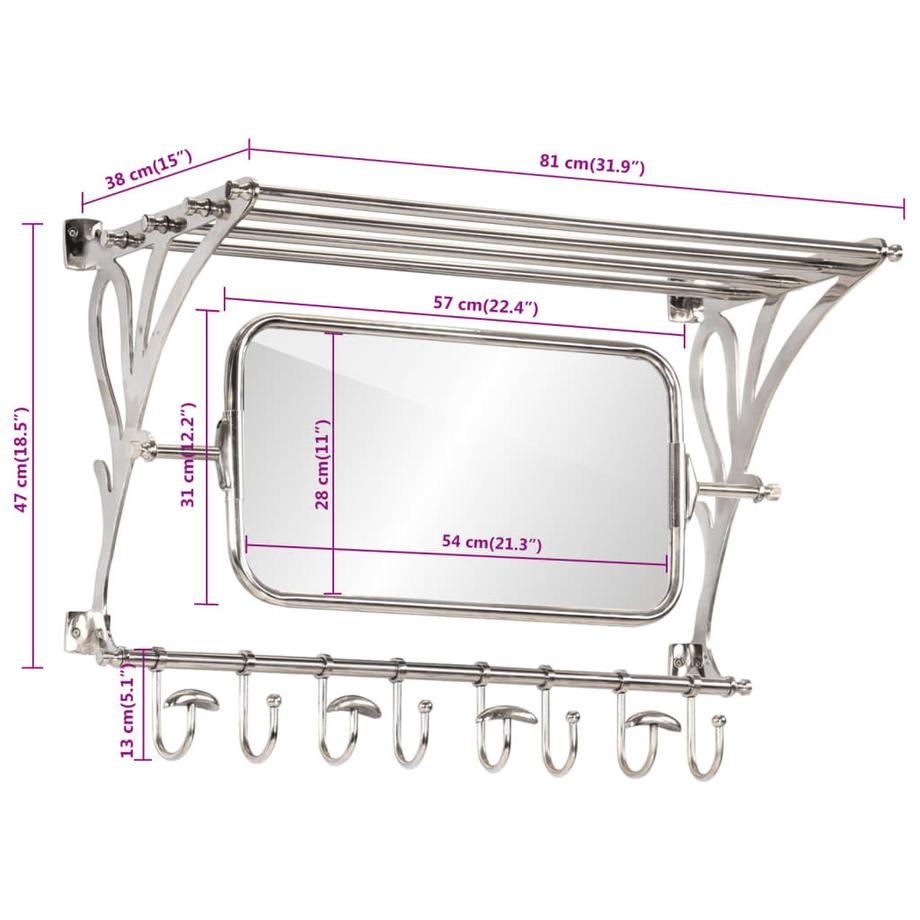 VidaXL Porte-bagages aluminium  