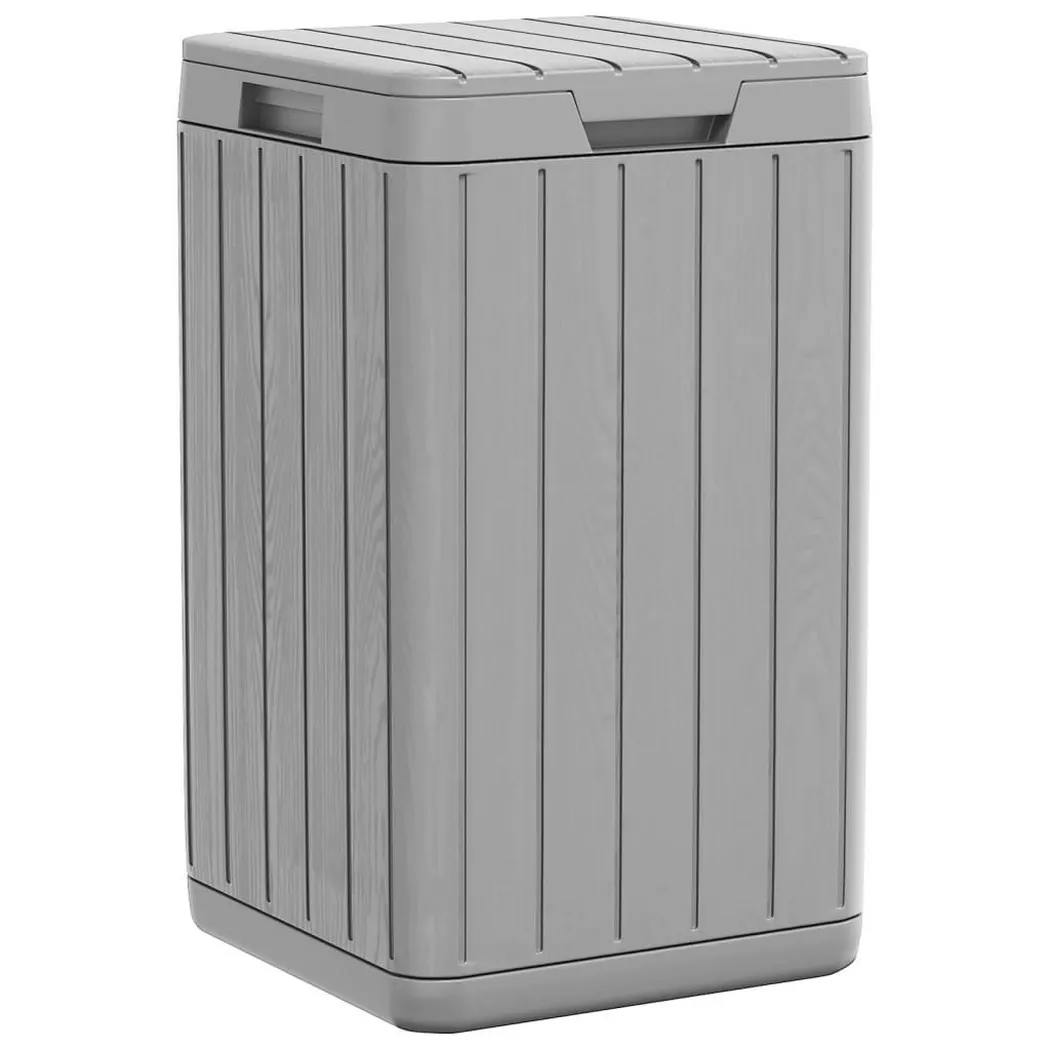 vidaXL Outdoor-Mülltonne Grau 38x38x65 cm PP