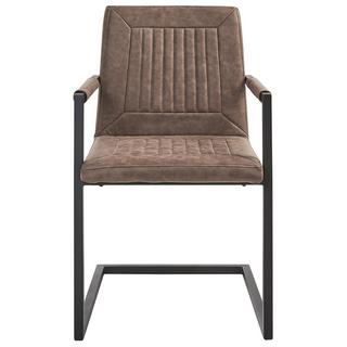 Beliani Chaise de salle à manger en Cuir PU Moderne BRANDOL  